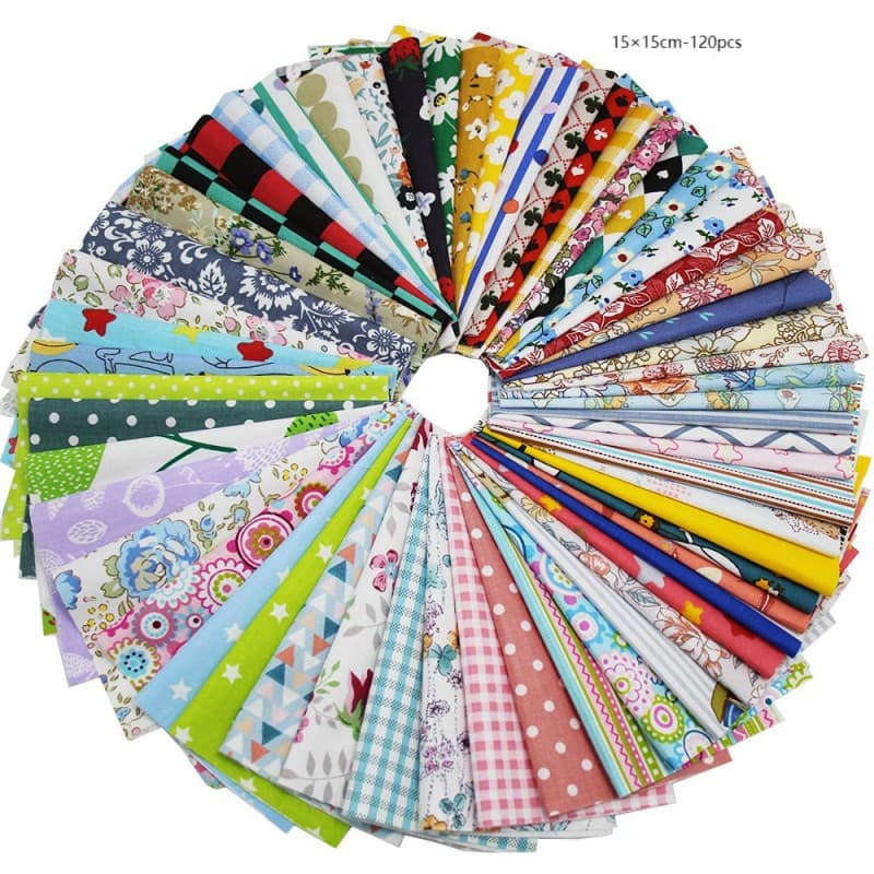 TEMU 120pcs Fabric Bundles, 6x6(15cm) Pre-cut Quilt Squares 60 Patterns, Scrap Quilts Sewing Fabric Squares, Quilting Fabric Supplies, Summer Floral Print Material By The Yard, For Day