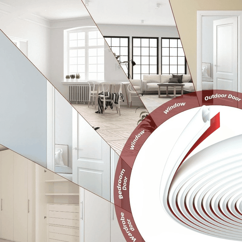 TEMU Door Seal - Self-adhesive, Soundproof And Windproof, Suitable For Home/room/commercial Doors And Windows, Ideal Indoor And Quiet Environment