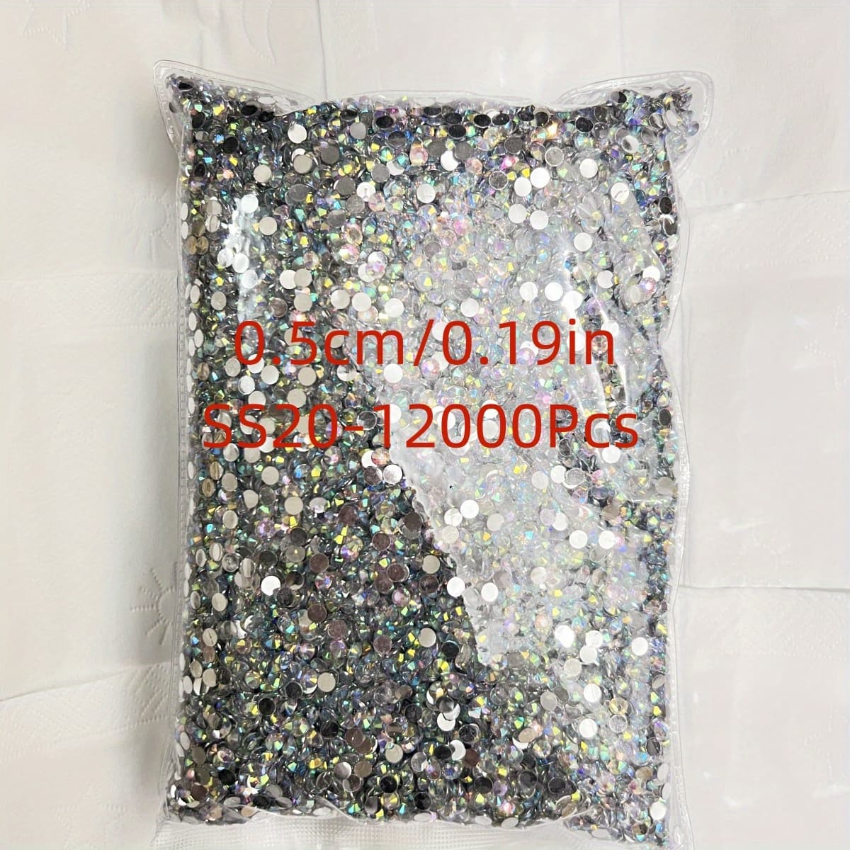 TEMU 12000pcs Mixed Size & Color Flatback Rhinestones Non-hotfix Resin Gems For Nail Art Diy Craft Jewelry Making