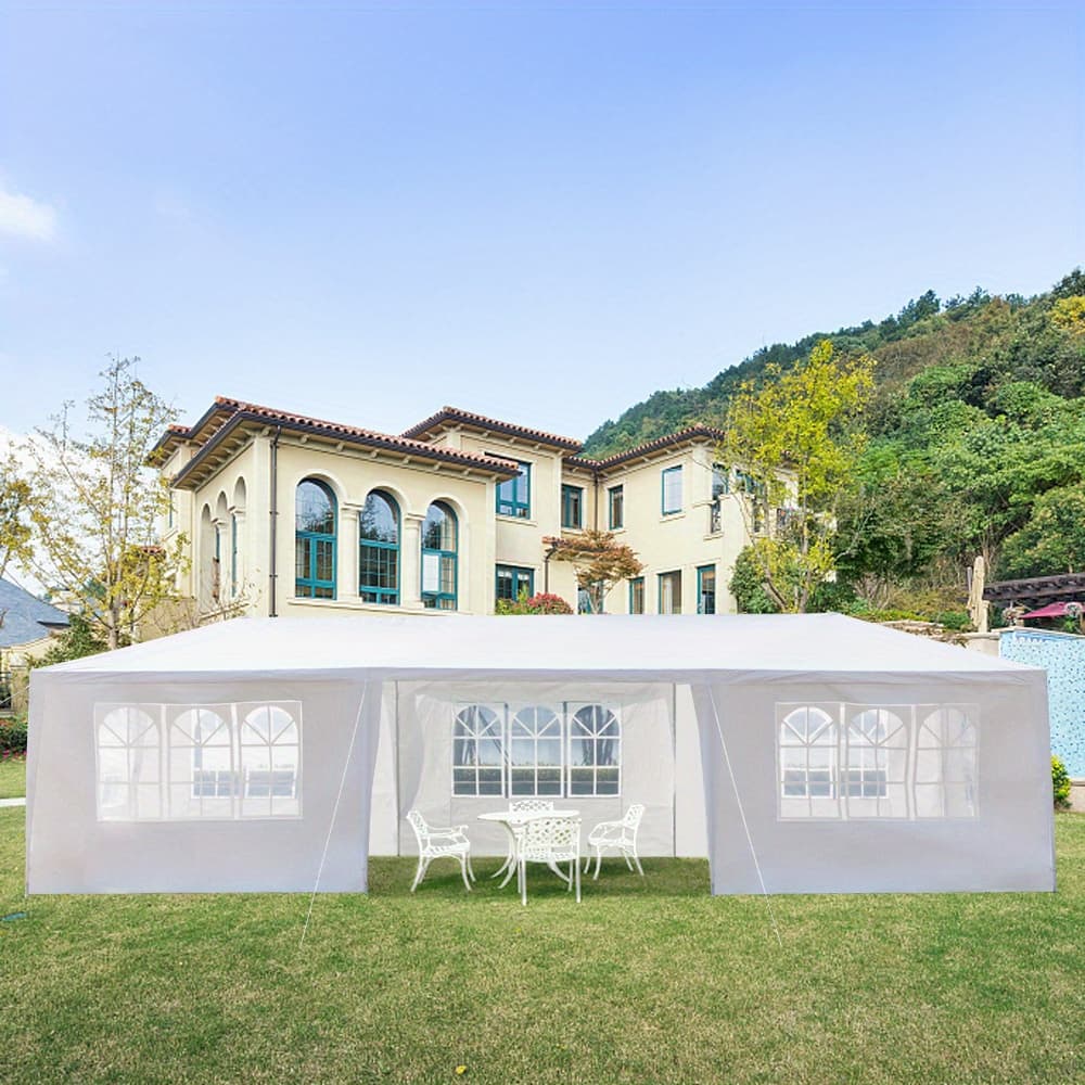 TEMU Party Tent 10x30 Ft 0/5/7/ Low Profile Pergola Iron Cloth Courtyard Carport Storage