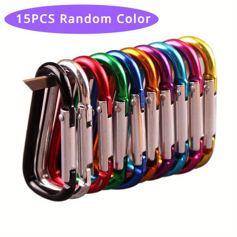 TEMU 15 Random Color Sturdy Set, Perfect For Camping And Hiking - Sturdy Alloy For Reliable Fastening
