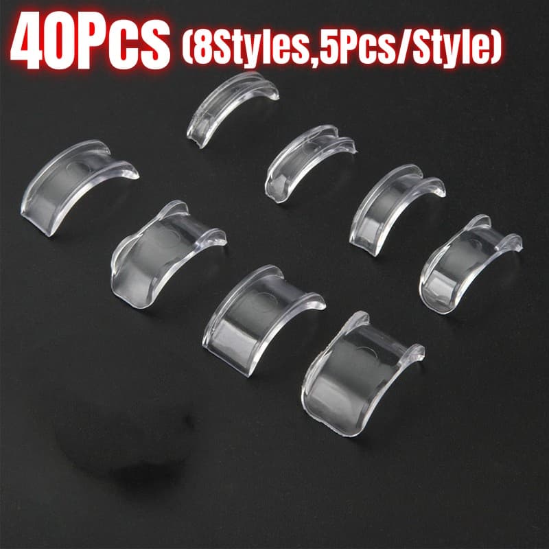 TEMU 40pcs Adjustable Invisible Ring Size Adjuster Set - Non-slip Fit, Multipurpose Sizing Pads For Loose Rings, Portable Jewelry Sizer For Oversized Accessories, Finger Sizes, 8style, 5pcs/ Style