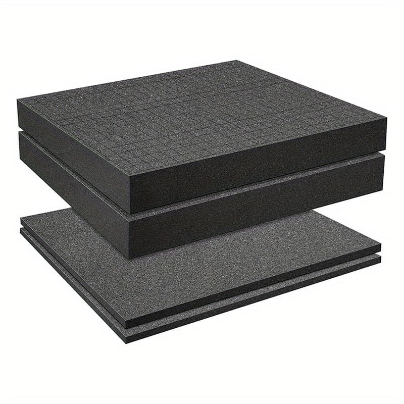 TEMU 4pcs Pick Apart Foam Insert Pluck Pre Square Sheet Foam With Bottom Use For Cases Storage Drawer A