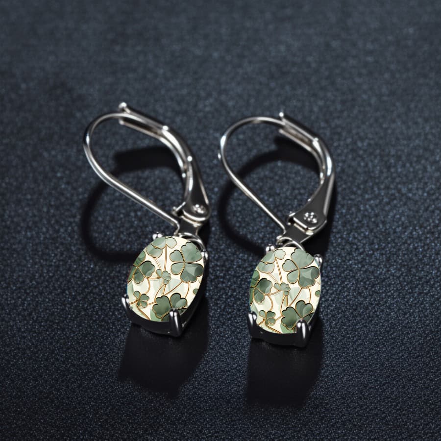 TEMU 2pcs Clover Earrings Earrings Nature Earrings Luck Earrings Pendant Earrings Plant Earrings Jewelry Additions Unique Jewelry Christmas Gifts Valentine Gifts Everyday Gifts Easter Gifts