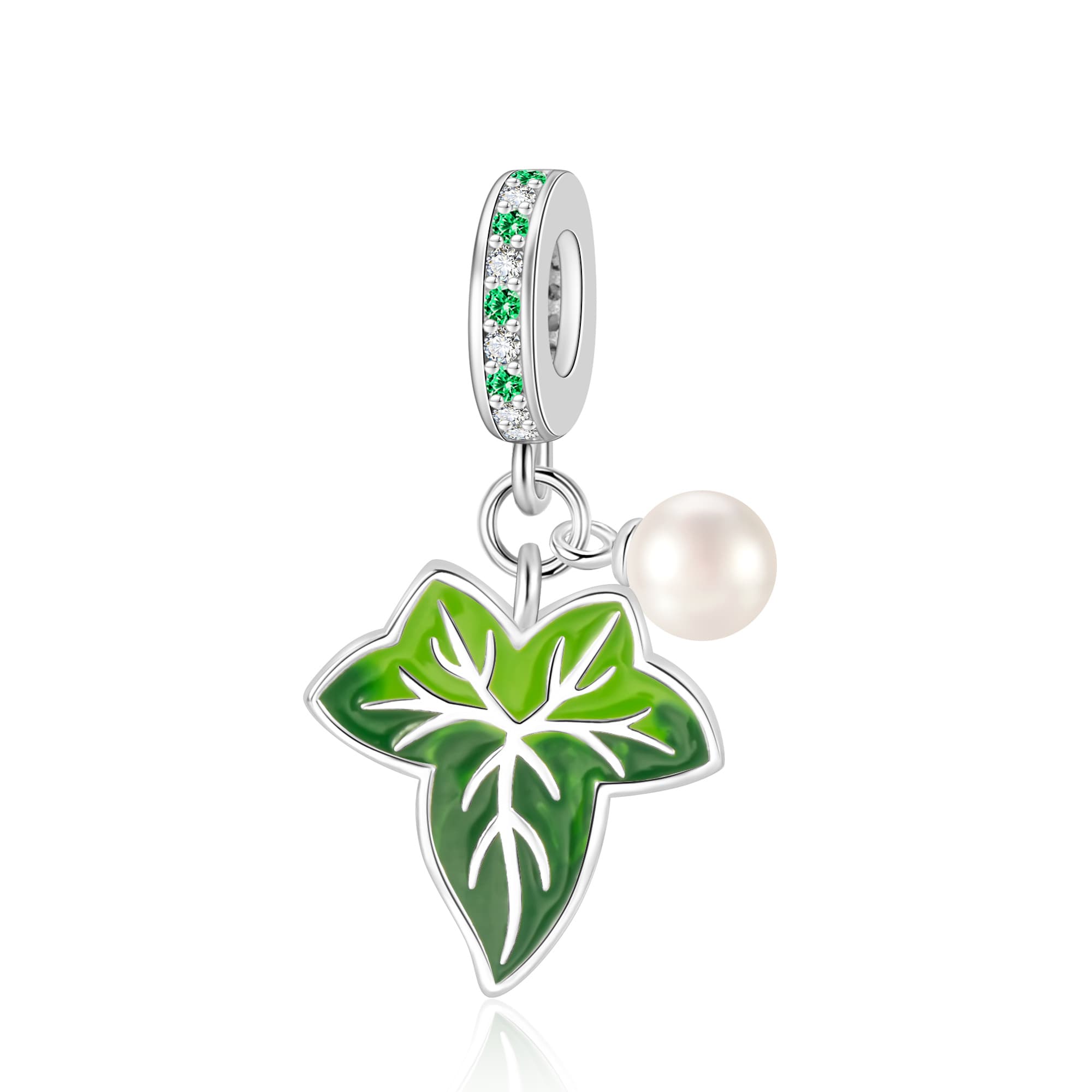 TEMU 1pc Silvery Plated Copper Ivy Leaf Shaped Pendant Suitable For Jewelry Making Bracelets Or Necklaces For Daily Wear Or As A Gift For /