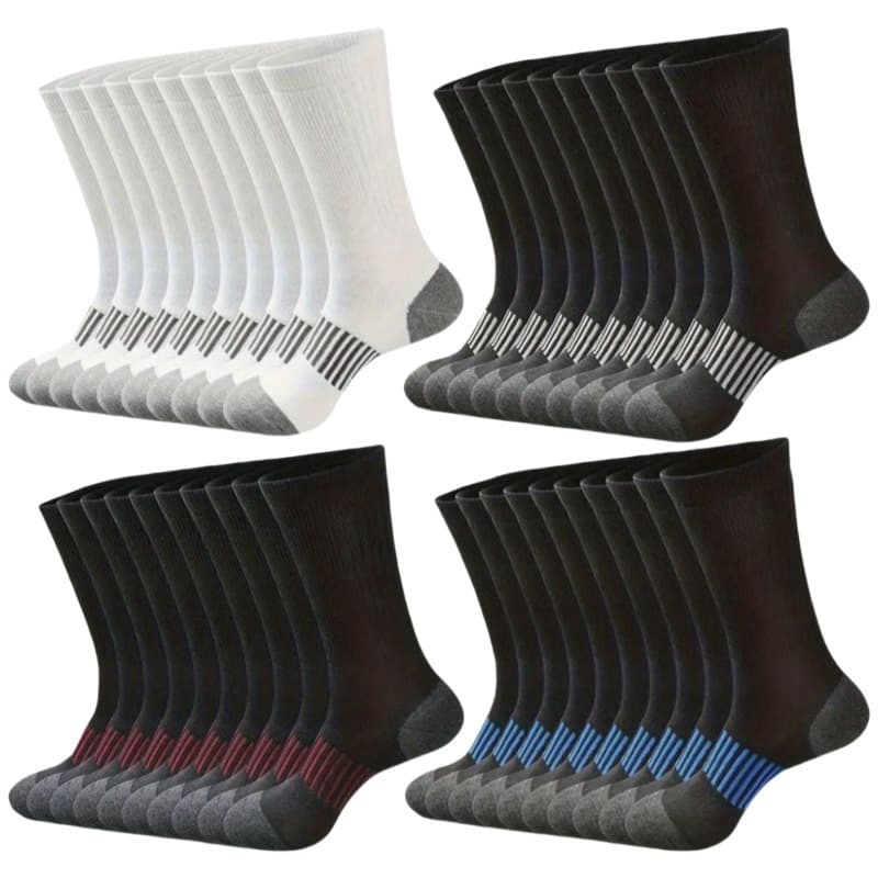 TEMU 40 Pairs Of Men's Long Socks For Autumn And Winter; Four- Socks; Men's Long Socks