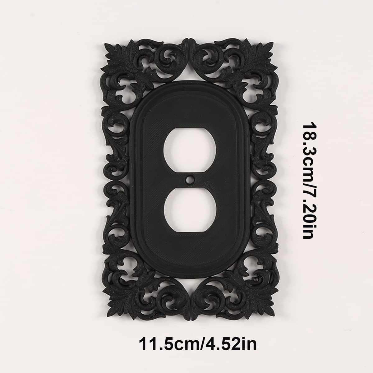 TEMU Gothic Style Switch Panel- Exquisite Frame, No Wiring Required, Suitable For Living Rooms, Bedrooms, Offices- Durable Plastic Material, Decoration