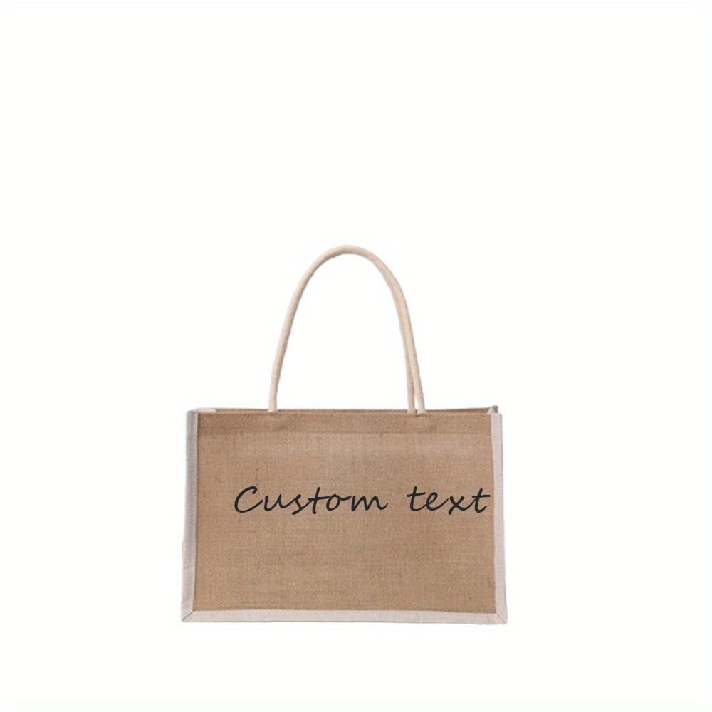 TEMU Personalized Bridesmaid Tote Bag - Custom Name/text Wedding Party Accessory, Bridesmaid Proposal Gift, Bachelorette Party Favor, Wedding Gift Bag For Mom, Bridesmaids Sack ( Material)