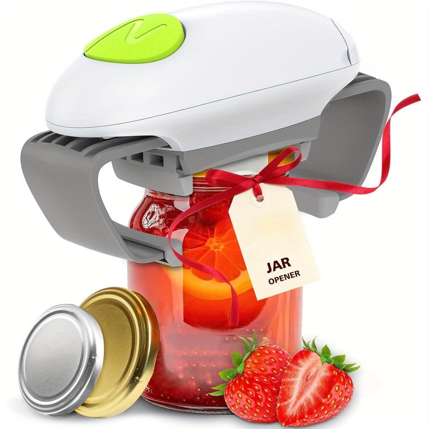 TEMU 1pc Automatic Electric Jar & Bottle Opener - Operation With Auto-off, Heavy-duty For Lids Suitable For Arthritic Hands, Weak Hands & Seniors - -friendly Manual Opener (plastic)