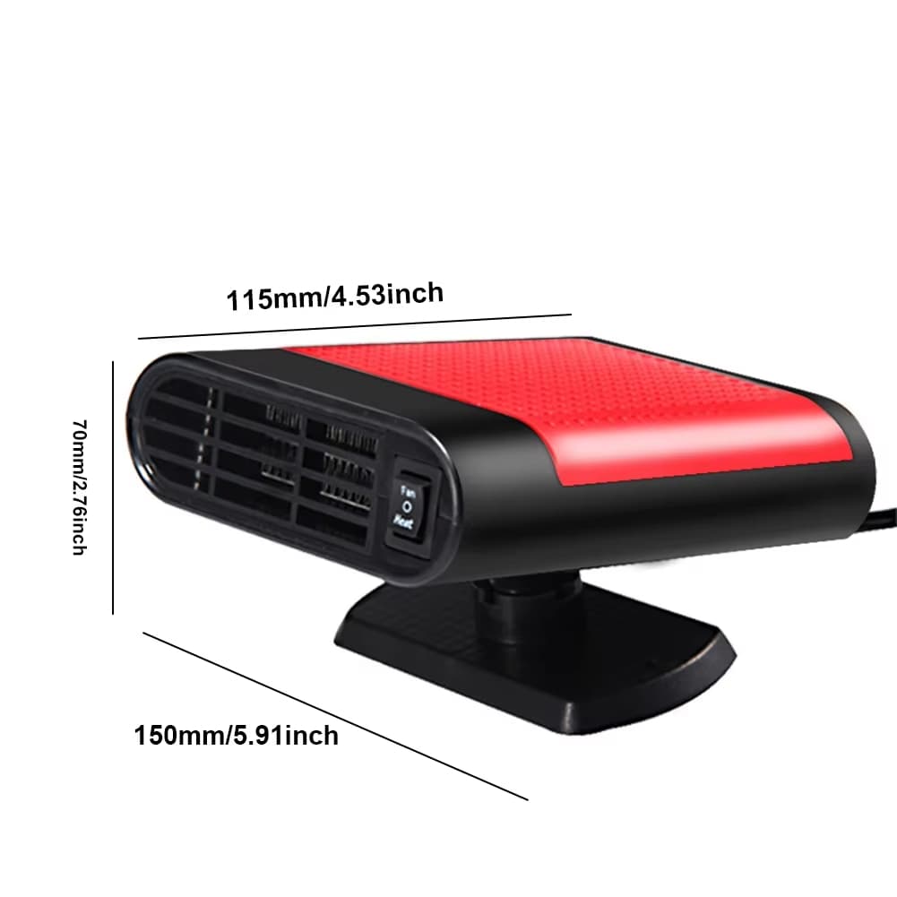 TEMU Car Heater - Fast Heating - To Car Plug - 2in 1 Windshield Defogging Defrosting - Heating Fan Portable Heater Defroster