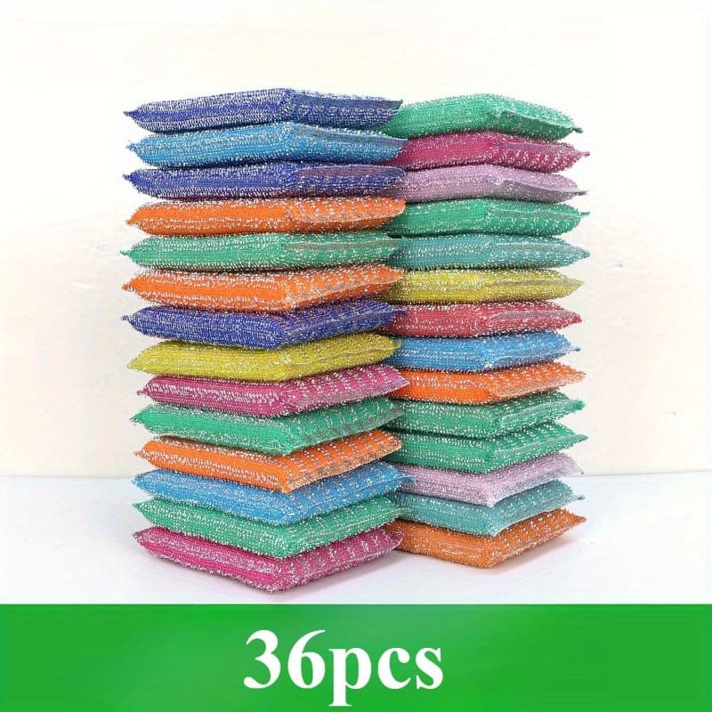 TEMU 36pcs Reusable Double-sided Kitchen Sponges, Thick And Durable For Dishwashing And Cleaning Utensils, Machine Washable