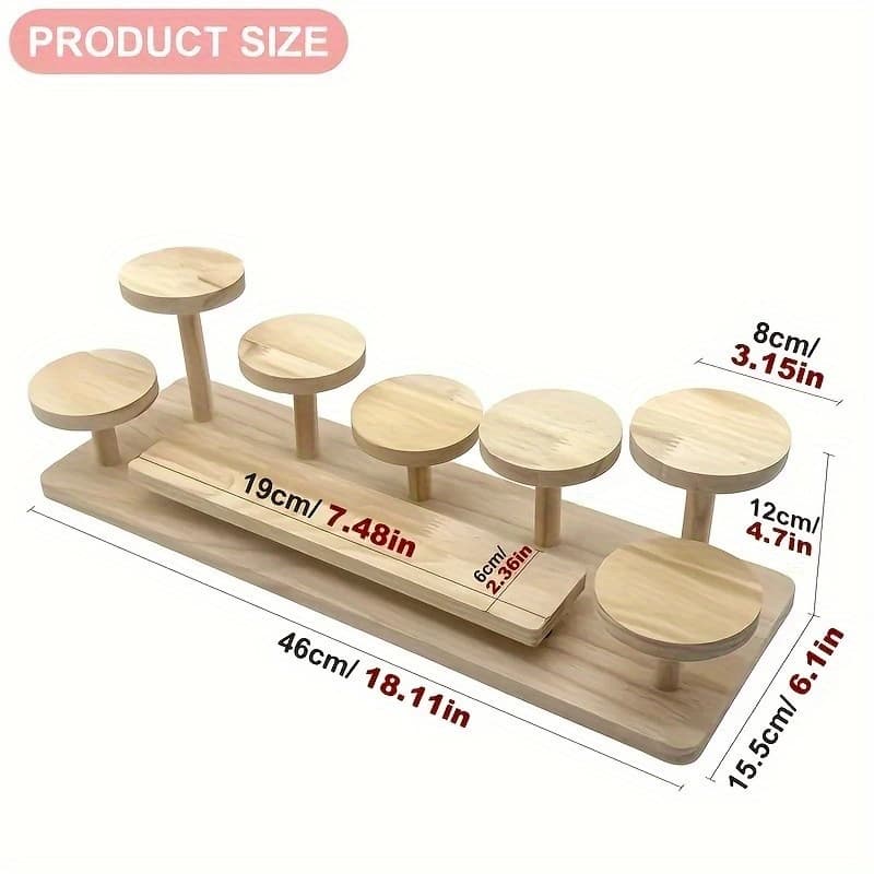 TEMU 1pc Wooden Desktop Storage Rack, Succulent Plant Display Rack, Suitable For Desktop Storage Of Jewelry, Plants, Paper Cupcakes, Living Room And Bedroom Decoration