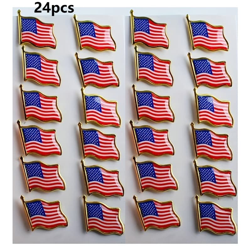 TEMU 24pcs Vintage American Souvenir Lapel Pins Suitable For Celebrations Meetings Casual Decorations Wearable For Bags Hats Ties Clothes