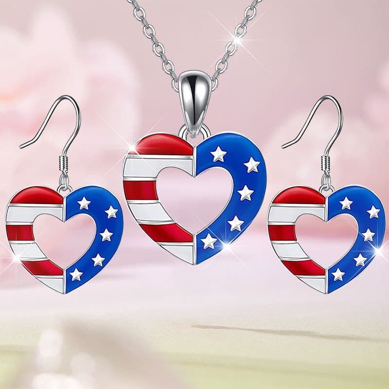 TEMU 3pcs Day Luxury Shining Earrings Necklace Fashionable Simple Personalized Party Commemorative Jewelry Exquisite Christmas Birthday Gift