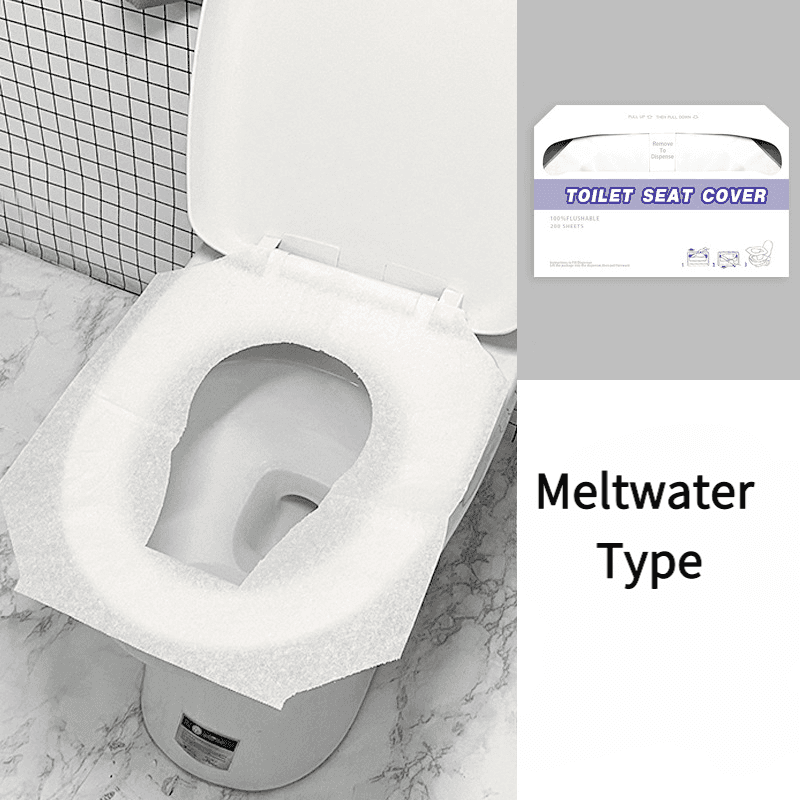 TEMU 200pcs Disposable Toilet Seat Covers, Flushable Travel Toilet Seat Covers For Potty Training, Airplane Travel, Road Trips, And Camping Essentials