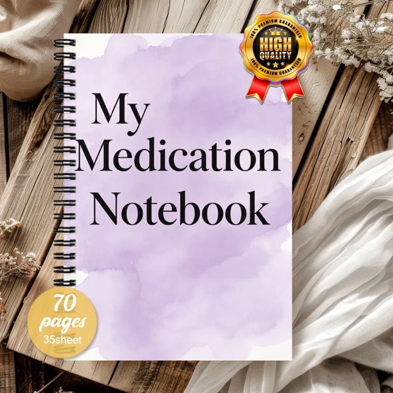 TEMU [en] 1pc Medical Log My Medication Notebook, Practical For Daily Medication Intake Recording And Personal