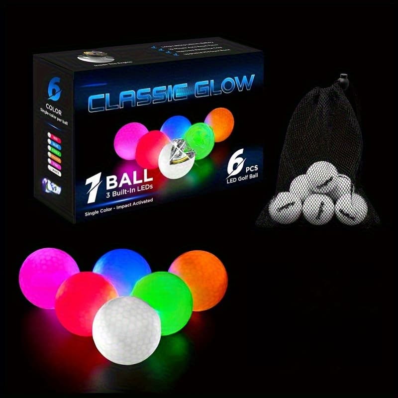 TEMU Thiodoon Upgraded -the-dark Golf Balls - Led Golf Balls With Mesh Bag - Fun Night Golf Gift For - Perfect For Teens & Beginners!