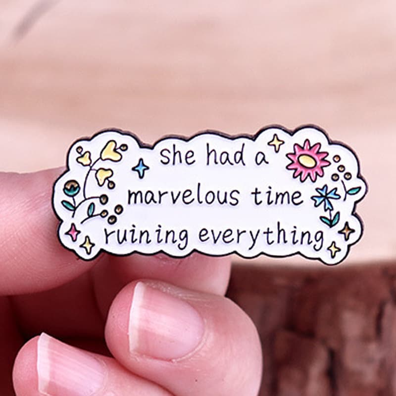 TEMU Quotes Letter Brooch Backpack Clothing Decoration Accessory Gift