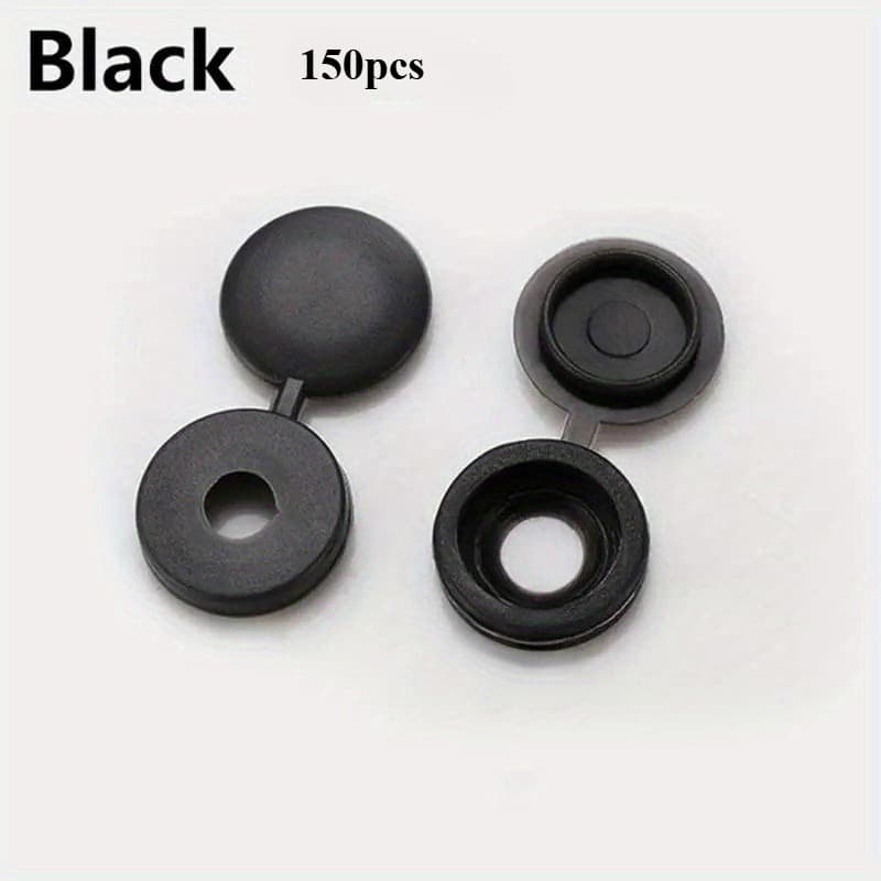 TEMU 150pcs Of Self-tapping Cross Screw Covers, Hole Plug Caps For Self-tapping Screws, Decorative Screw Caps, Unsightly Cross Screw Covers, Plastic Protective Caps, M4 Self-tapping Screw Covers