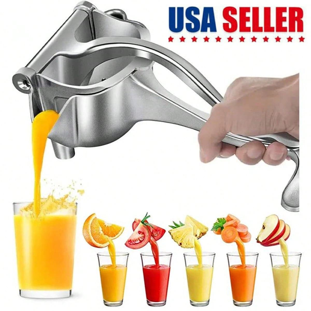 TEMU Heavy Duty Metal Hand Manual Juicer Squeezer For Pressing Lemons Oranges Cucumber Watermelon Kitchen Tool