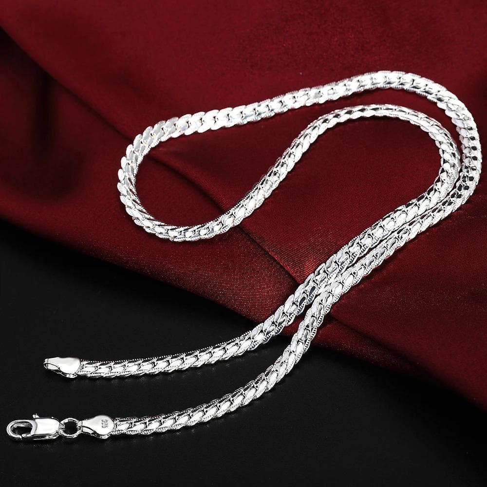 TEMU Elegant 20-inch 925 Silvery Necklace Chain - Perfect For Parties, Halloween And