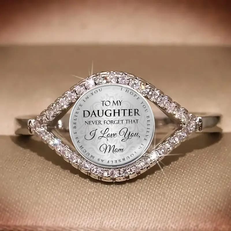 TEMU Shine Never I Love You, Motivational Inspirational Message Ring, Beautiful Inspiration Fashionably, Ideal Gift And Fashion Trend
