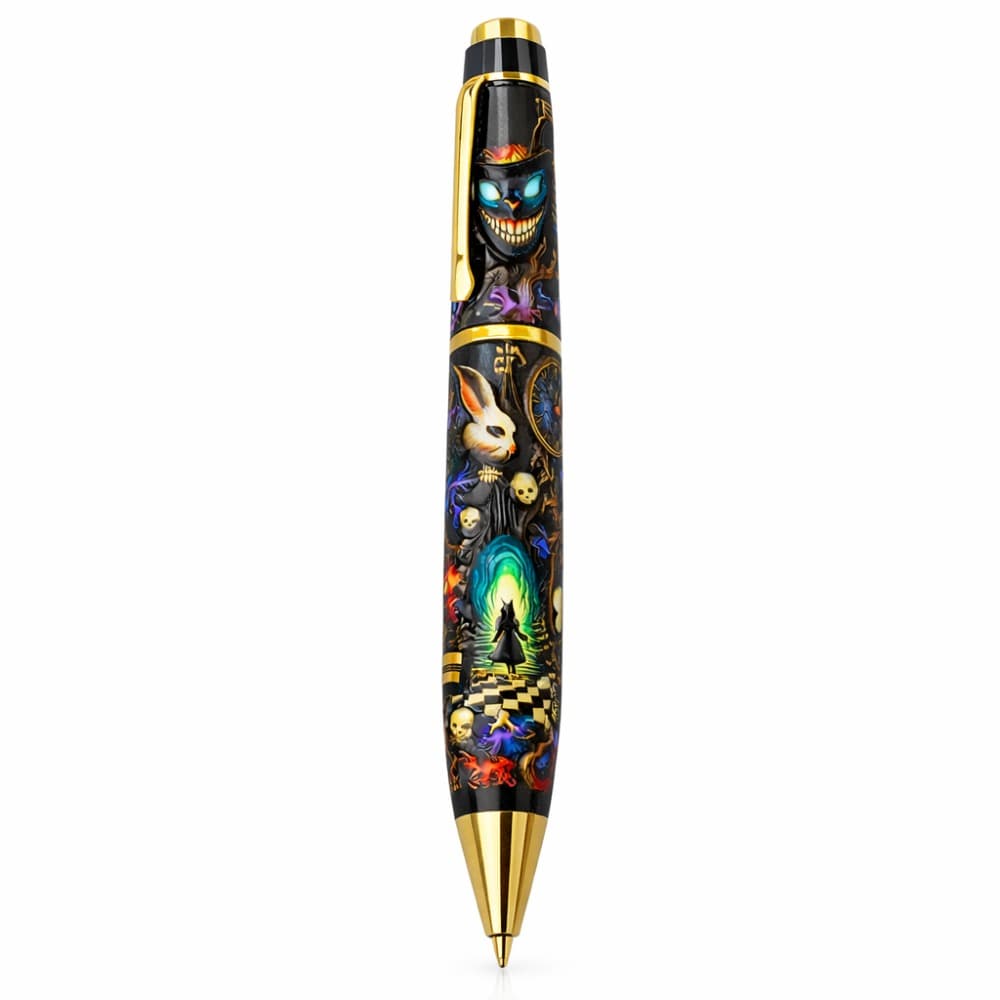 TEMU The 'memory Objects' Artist Pen Set, Featuring A Multi-colored Body With Metallic Accents And Black Trim, Is Packaged In Commemorative Box And Is Ideal For Delicate And