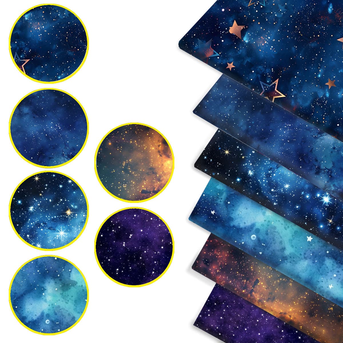 TEMU 6pcs/set (40 * 50cm/ 15.7 * 19.7in) Planet, Solar System, Pre-cut Embroidered Fabric Half Piece, Used For , Handmade Projects, Wallet Making
