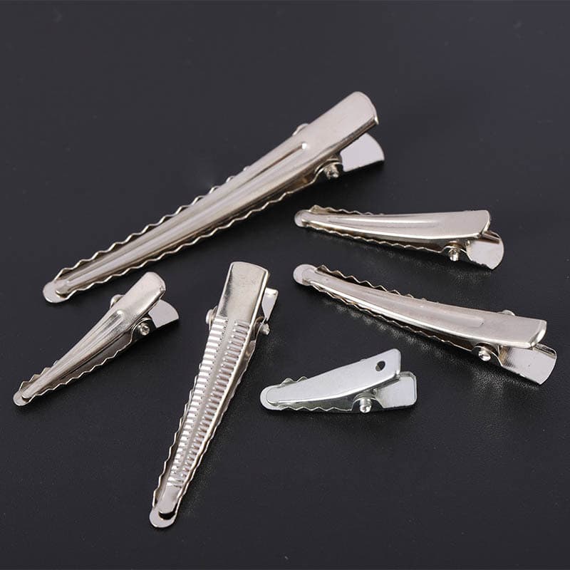 TEMU 300pcs Of Assorted Metal Duckbill Hair Clips Ranging From 25 To 60mm, Perfect For Bangs And Jewelry Projects