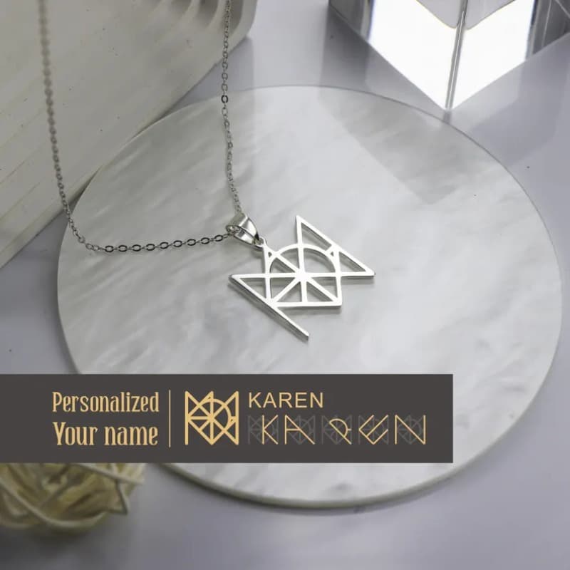 TEMU Custom Name Pendant Necklace In Silvery , Featuring A Unique Hand-drawn Design - An Ideal Gift For Any Celebration, Perfect For Christmas For Her