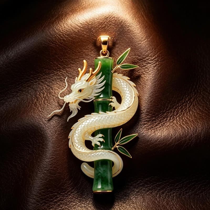 TEMU Dragon And Cultural And Creative Pendant, New Chinese Style, Traditional Oriental Design, Metal Relief Necklace. Dragon & Charm For And Progress, Light Luxury Gift