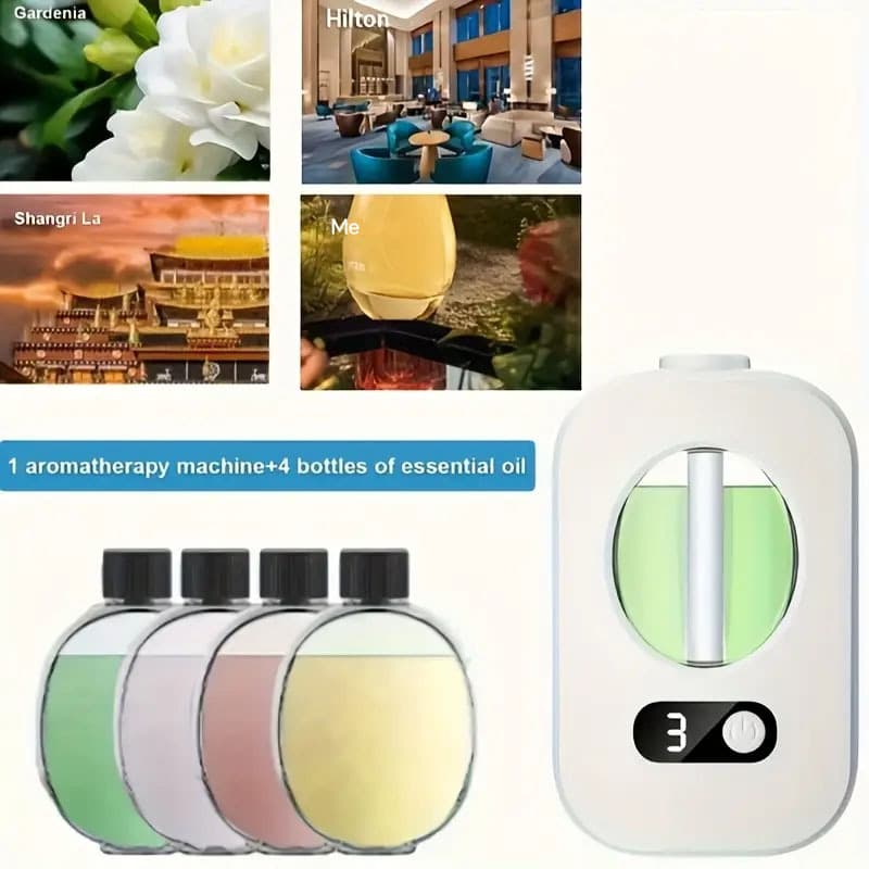 TEMU 1 With 4 Bottles Of Perfume Essential, Diffuser, Automatic Fragrance Diffuser, Home And Car Diffuser, Essential Diffuser, Ancient Scent