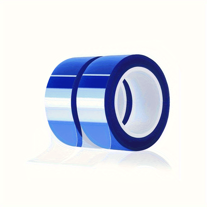 TEMU 2/4 Rolls Of Blue Heat Resistant Hot Melt Tape Thermal Transfer Vinyl Sublimation Adhesive Tape Heat Pressing, 20mm X 16m (52ft)