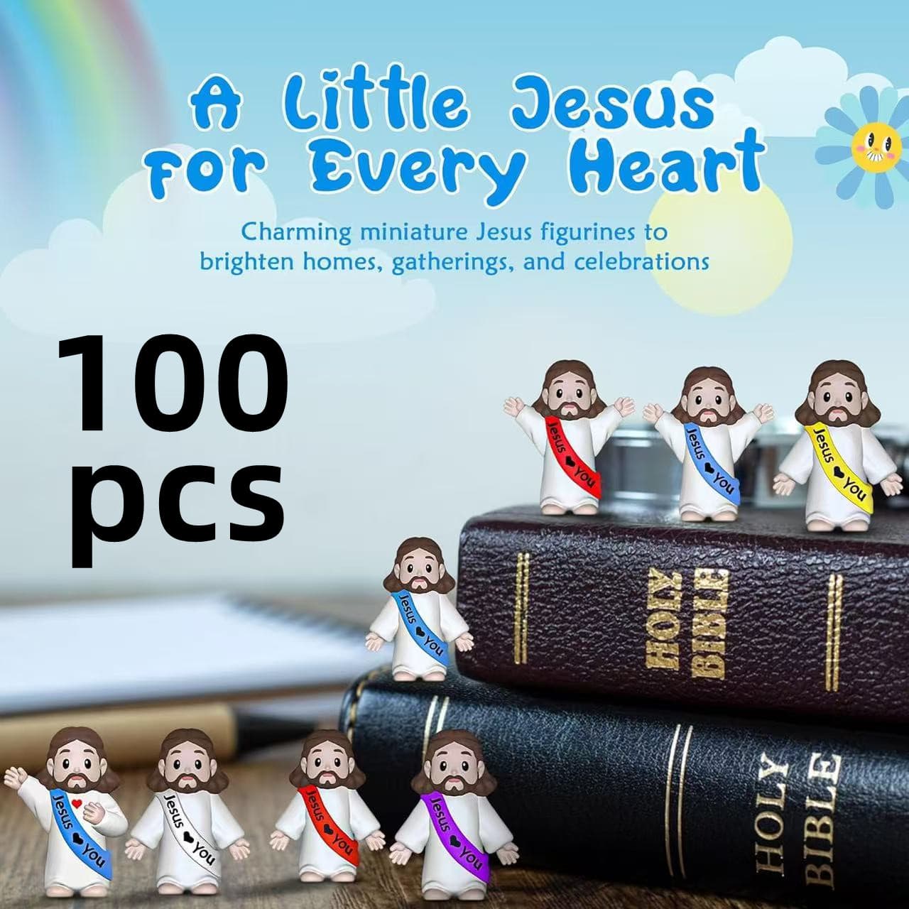 TEMU 100/200 Mini Jesus Figurines | Creative "jesus You" Party Favors And Table Centerpieces | Suitable For Easter, Christmas, Thanksgiving, New Year, And Church Event Religious Gifts, Random Color