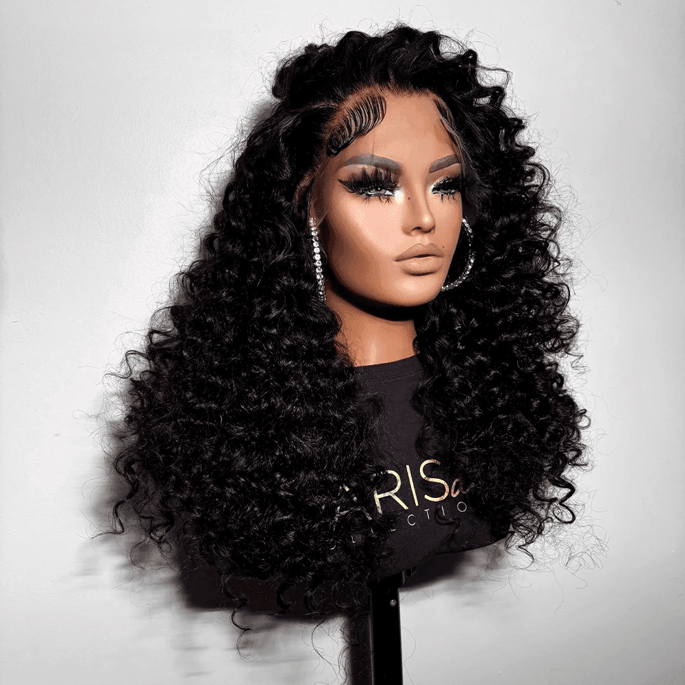 TEMU Black 32 Inch Soft Long Lace Front Wig For Women With Synthetic Preplucked Glueless Daily