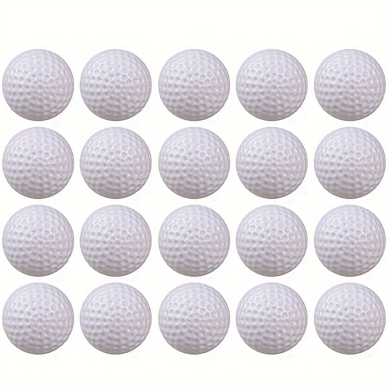TEMU 20pcs White Practice Balls, 41mm , Suitable For Indoor Use - Durable Polyethylene, Perfect For Training And Practice, Golf Training Equipment | Durable Golf Ball |