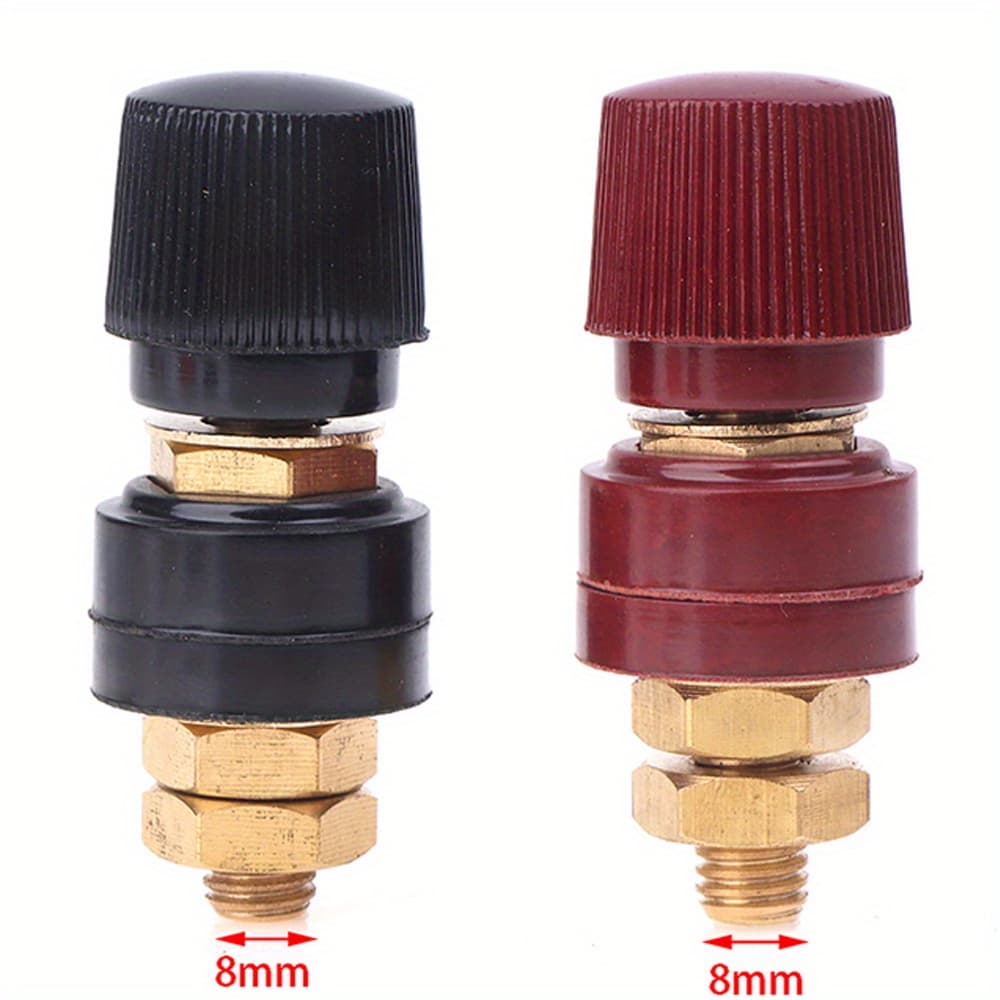 TEMU 2pcs/set Car 6mm 8mm High-quality Remote Battery Power Terminal Replacement Kit Car Parts