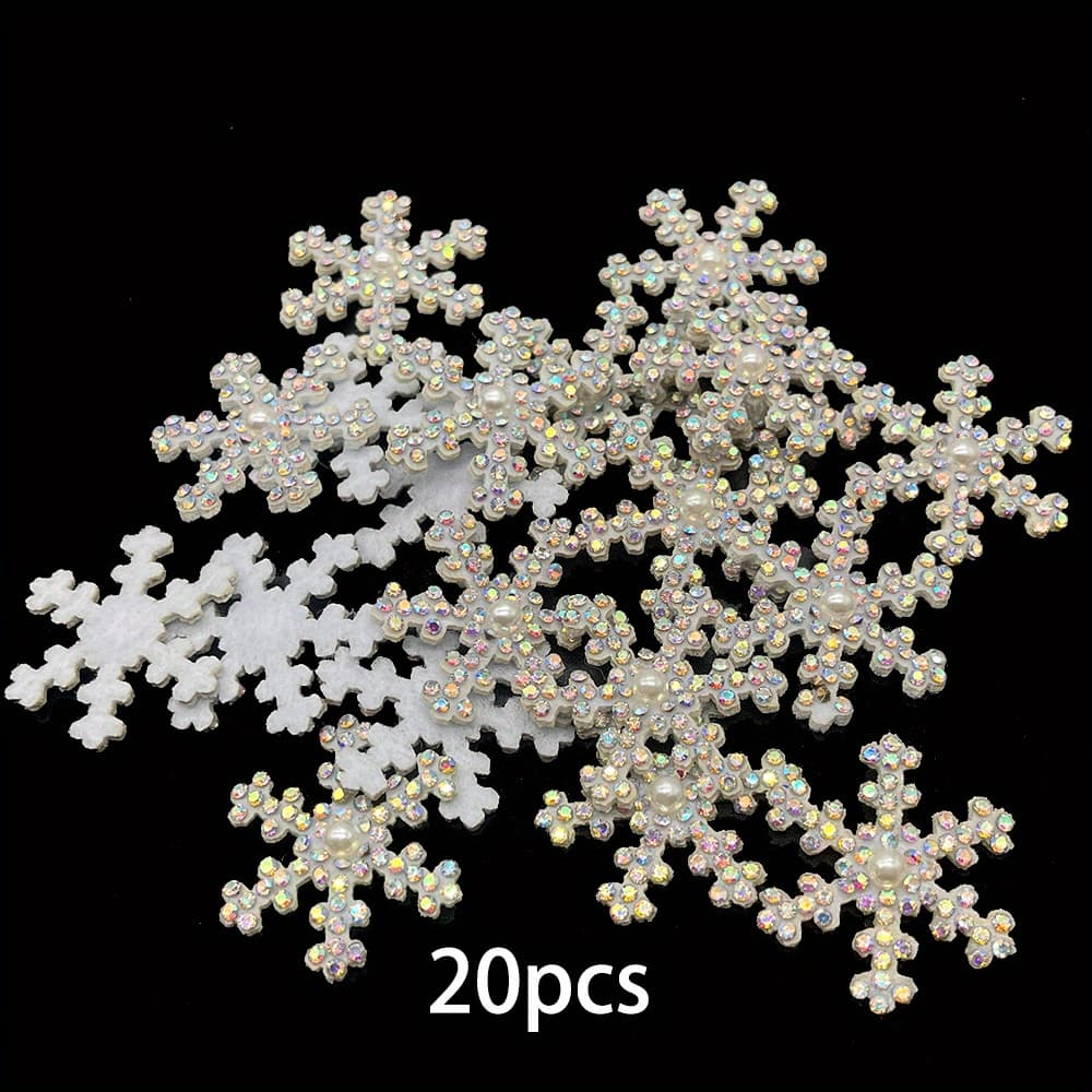 TEMU 20pcs Of Snow For Crafting, Weddings, Clothing Decoration, , And Card Embellishments