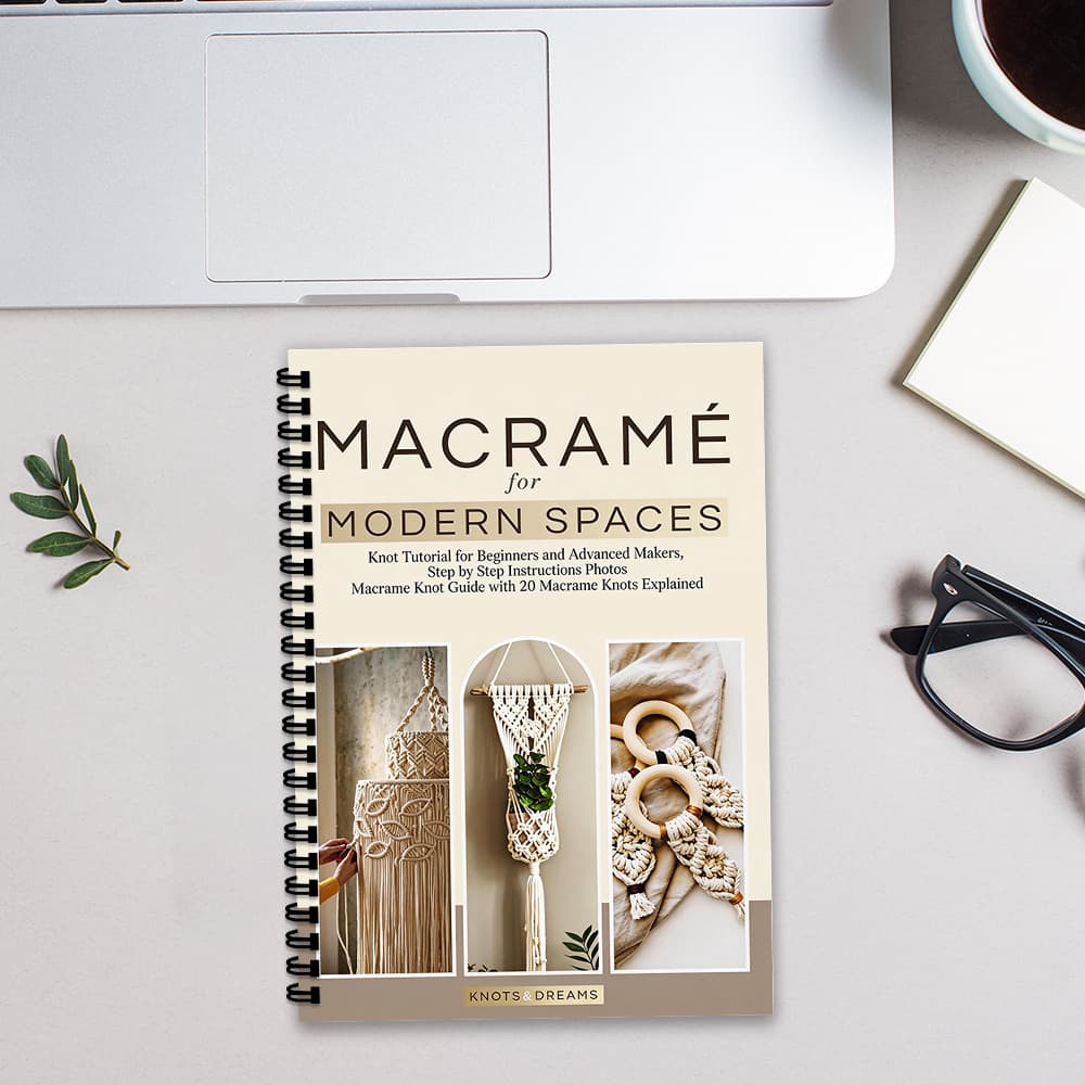 TEMU 1pc Macrame For Modern Spaces Spiral Notebook, Knot Tutorial For Beginners, Step By Step Instructions, Macrame Craft Guide, For Home Decor, Ideal Gift For Crafters, Subject Notebook