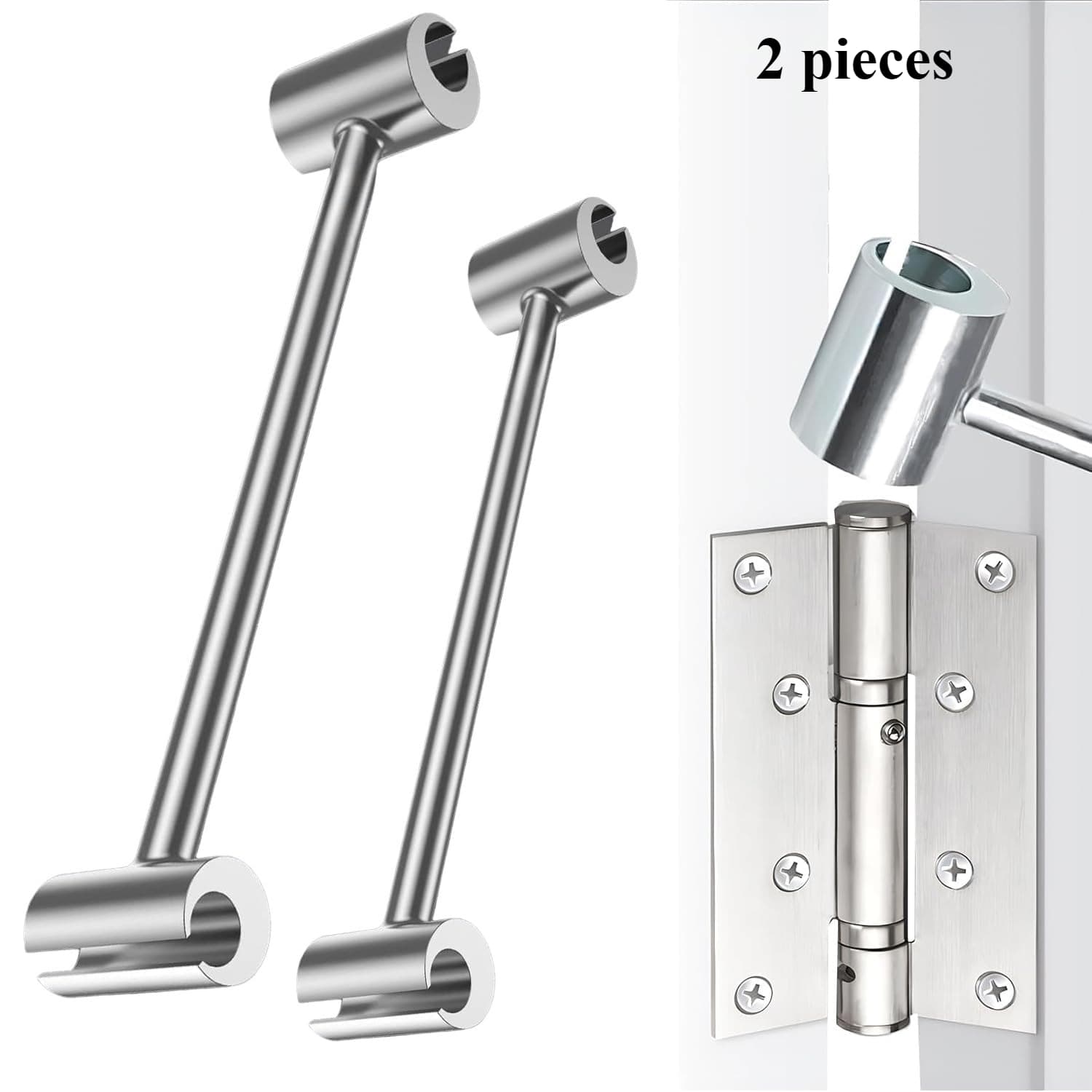 TEMU Large Size Small Size 2 Pack Hinges Adjusting Wrench, Door Hinge Adjustment Tool, Steel Double-head Door Hinge Repair Spanner For Flag Hinge Door