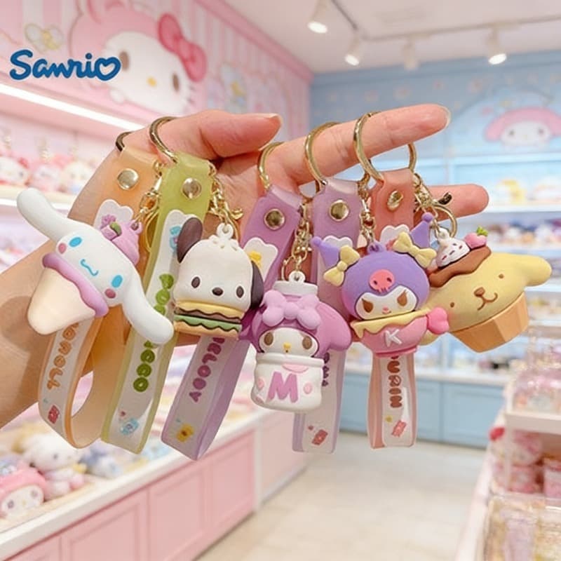 TEMU 5pcs Snack Series Keychains, Cute Backpack Pendants, Hangers, Car Keychains, Small Hangers Suitable For Women' Outing Wear, Keychain Making Kit