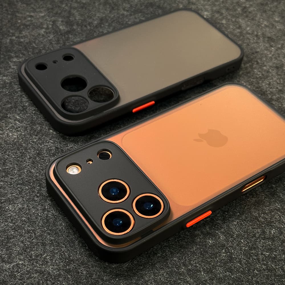 TEMU Phone Case - New Luxury Translucent Matte Phone Case Compatible With For Iphone 17 Pro Max Air 16 15 14 13 12 Pro 11 Shockproof Soft Bumper Hard Back Cover