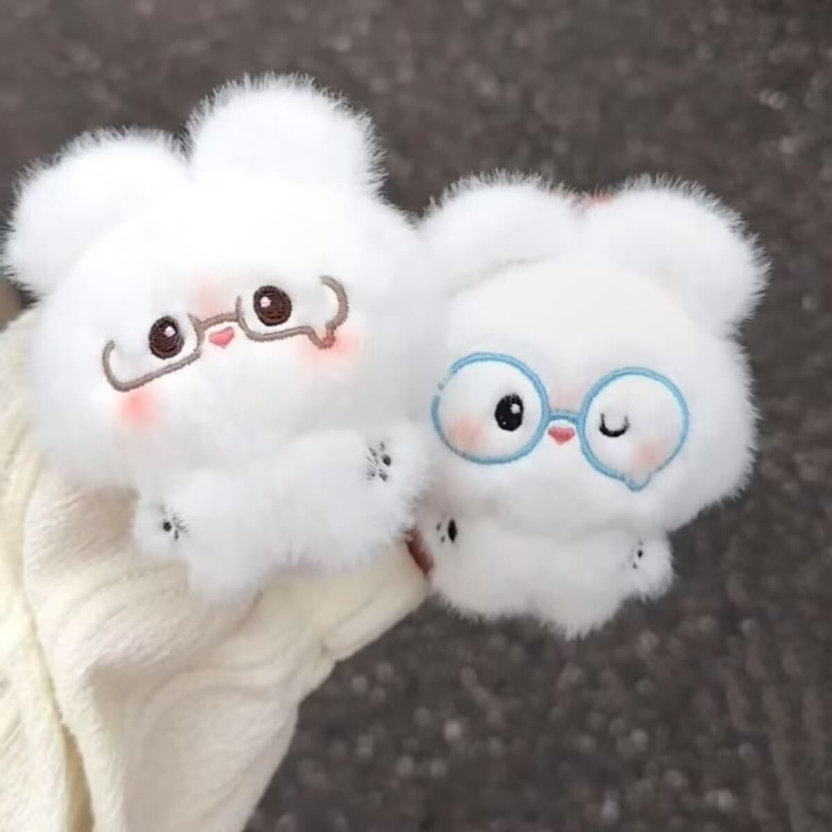 TEMU 6pcs Soft Plush Pendants - Cute Closed-eye Dolls, Gacha-chibi Short Velvet Stuffed Animals For, Keychain, Girlfriend Birthday Gifts, Emotional Hug Collectibles