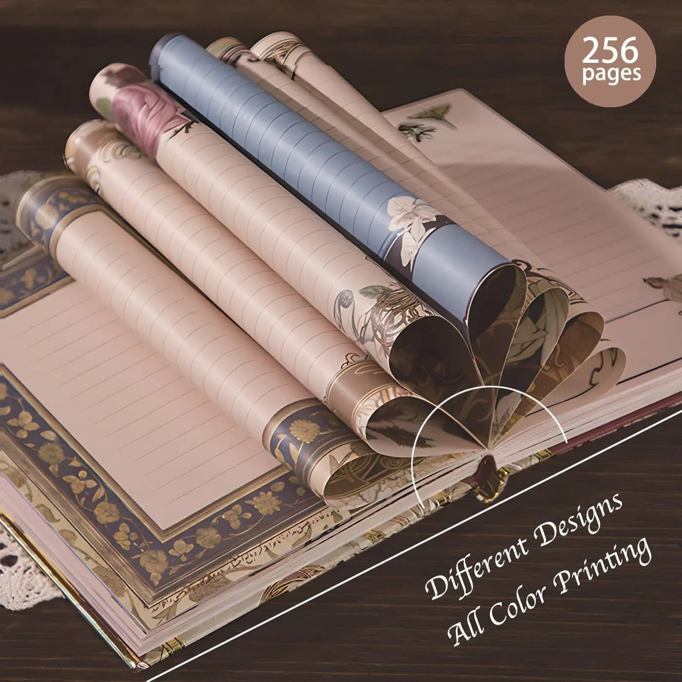 TEMU For Women, Gilded Hardcover Notebook, 256 Full Colorpages, 5x7 Small Fancy Notebook, Zodiac, Diary