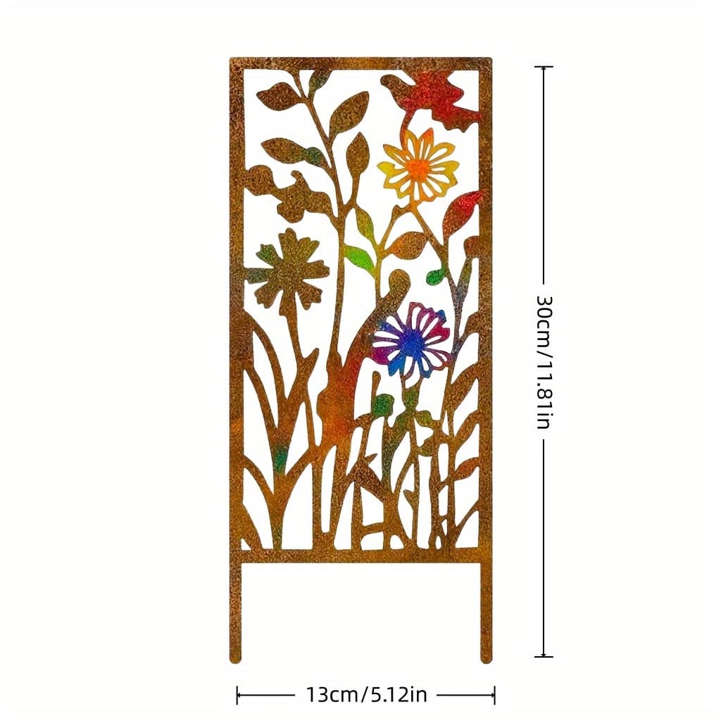 TEMU 【2d Flat】 [2d Flat] Colorful Metal Garden Insert Cards, Suitable For Outdoor Spaces Such As Gardens, Flower Pot , , Lawns, And Courtyards, Can Add And To The Landscape