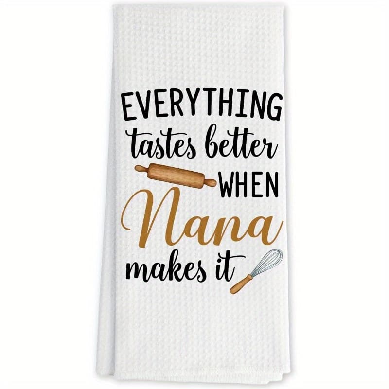 TEMU 1pc 18x26 Inch For Gifts Kitchen Towels, For Grandma Decorative Hand Towels, Grandma Gift From Grandkids Dish Tea Towels For Kitchen Decor