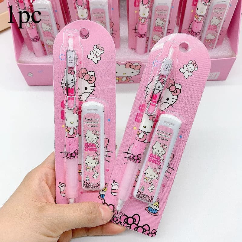 TEMU 0.5mm Automatic Pencil With Supplementary Strap, Suitable For Kuromi And Melody , Sketching And Painting, Suitable For Office And School Stationery Supplies,