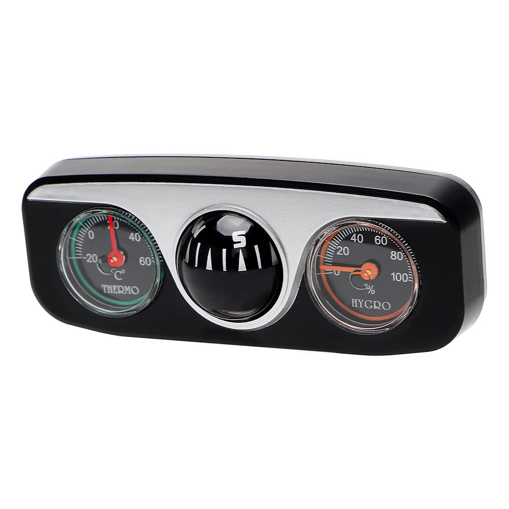 TEMU 3 In 1 Guide Ball Interior Additions Decoration For Auto Boat Vehicles Car Styling Car Ornaments Compass Thermometer Hygrometer