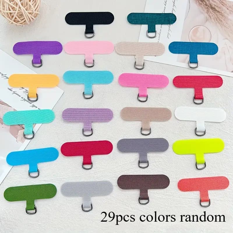 TEMU 29 Metal Mobile Phone Lanyard Pads - Durable And Comfortable Shoulder And Neck Hanging Accessories, Suitable For Mobile Phones, Keys, Accessories, , And Lanyard Connectors, Colors Random