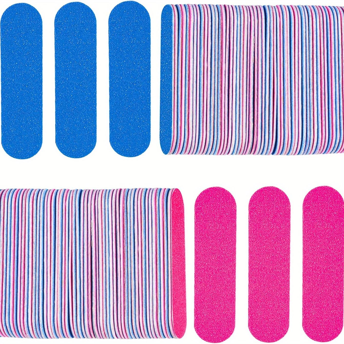 TEMU Mini For Nail Files Bulk, 100pcs Disposable Double-sided Sandpaper Travel Pack (2 Inches) For Nail Polishing And Manicure